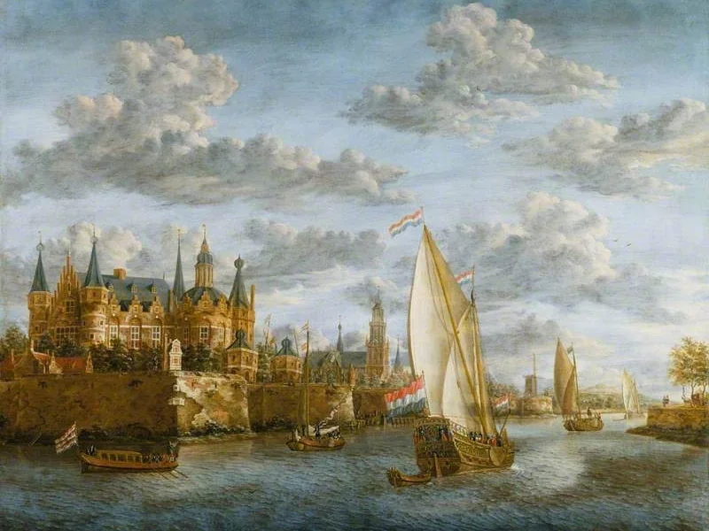 1641-Jacobus Storck - Castello su un fiume in Olanda - The Wallace Collection